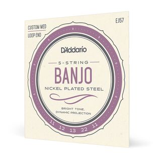 Set De Cuerdas Banjo Nickel Custom Ej57 Med Daddario